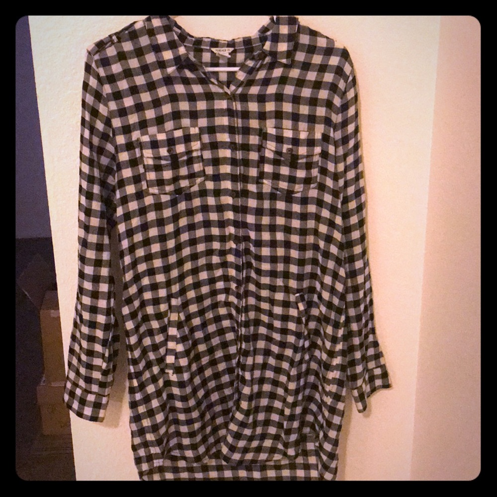 Forever 21  plaid button down dress.